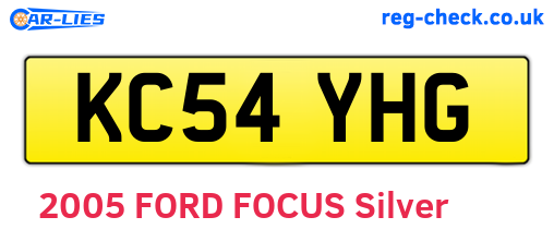 KC54YHG are the vehicle registration plates.