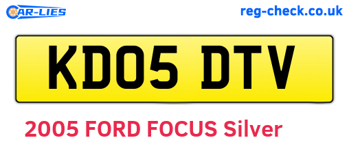KD05DTV are the vehicle registration plates.