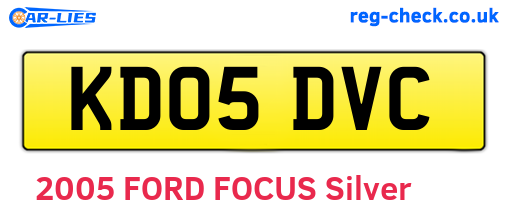KD05DVC are the vehicle registration plates.