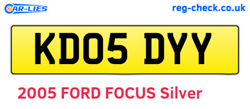 KD05DYY are the vehicle registration plates.