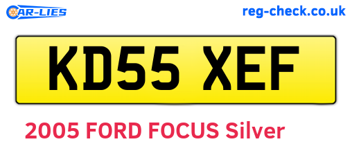KD55XEF are the vehicle registration plates.