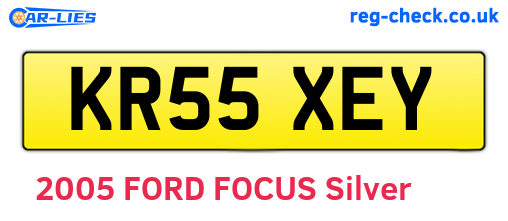 KR55XEY are the vehicle registration plates.