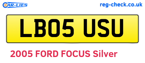 LB05USU are the vehicle registration plates.