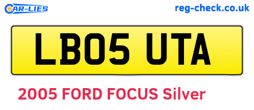 LB05UTA are the vehicle registration plates.