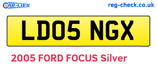 LD05NGX are the vehicle registration plates.