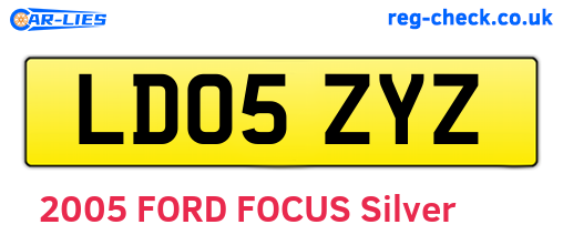 LD05ZYZ are the vehicle registration plates.