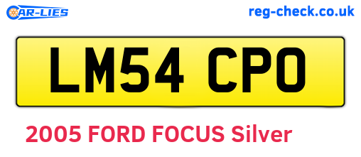 LM54CPO are the vehicle registration plates.
