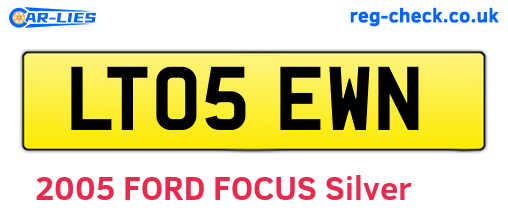 LT05EWN are the vehicle registration plates.