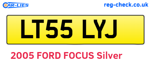 LT55LYJ are the vehicle registration plates.