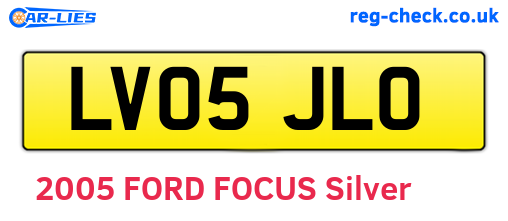 LV05JLO are the vehicle registration plates.