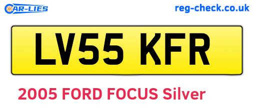 LV55KFR are the vehicle registration plates.