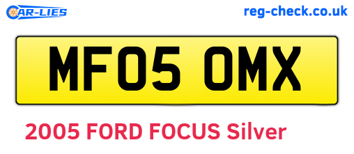 MF05OMX are the vehicle registration plates.