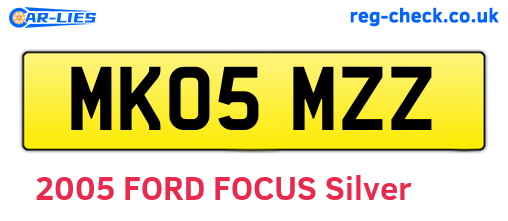 MK05MZZ are the vehicle registration plates.