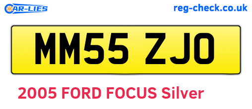 MM55ZJO are the vehicle registration plates.