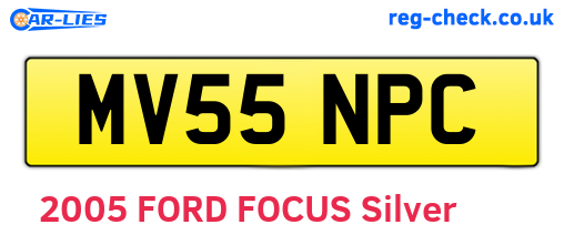 MV55NPC are the vehicle registration plates.