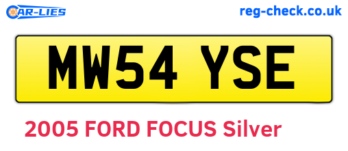 MW54YSE are the vehicle registration plates.