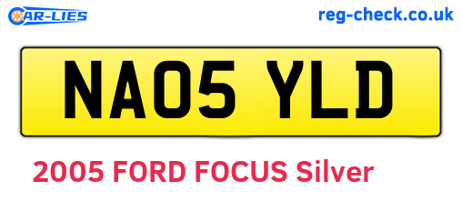 NA05YLD are the vehicle registration plates.
