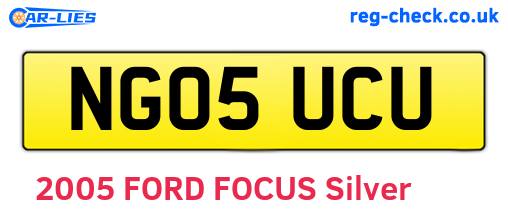 NG05UCU are the vehicle registration plates.