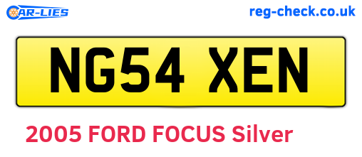 NG54XEN are the vehicle registration plates.