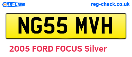 NG55MVH are the vehicle registration plates.