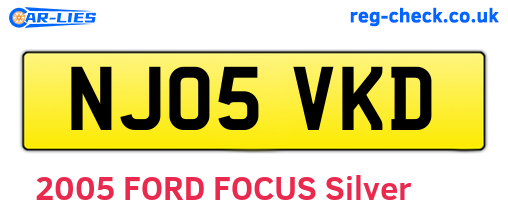 NJ05VKD are the vehicle registration plates.
