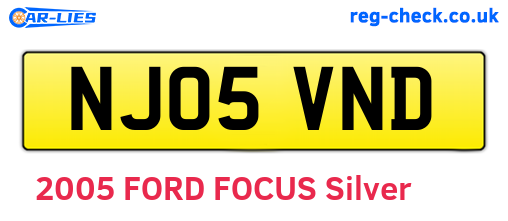 NJ05VND are the vehicle registration plates.