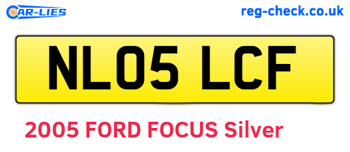 NL05LCF are the vehicle registration plates.