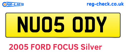 NU05ODY are the vehicle registration plates.