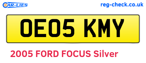 OE05KMY are the vehicle registration plates.