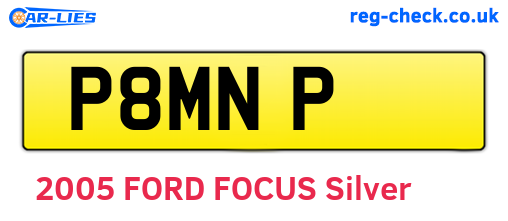 P8MNP are the vehicle registration plates.
