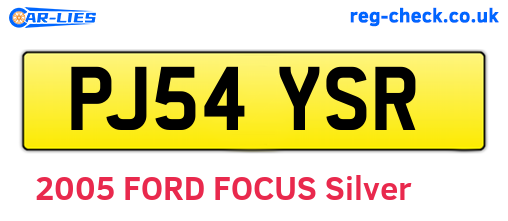 PJ54YSR are the vehicle registration plates.
