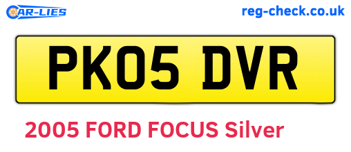PK05DVR are the vehicle registration plates.