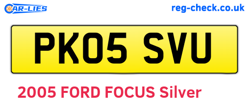 PK05SVU are the vehicle registration plates.