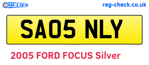 SA05NLY are the vehicle registration plates.