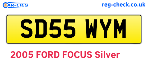 SD55WYM are the vehicle registration plates.