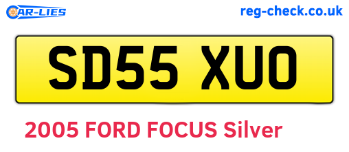 SD55XUO are the vehicle registration plates.