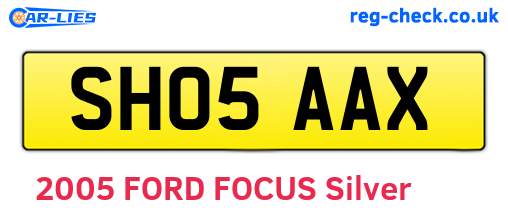 SH05AAX are the vehicle registration plates.