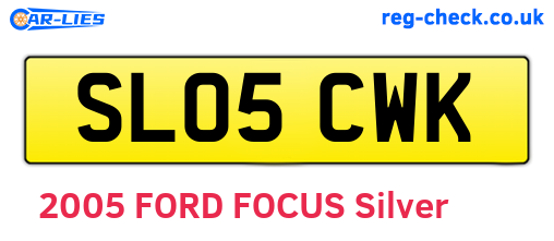SL05CWK are the vehicle registration plates.