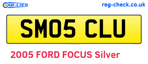 SM05CLU are the vehicle registration plates.