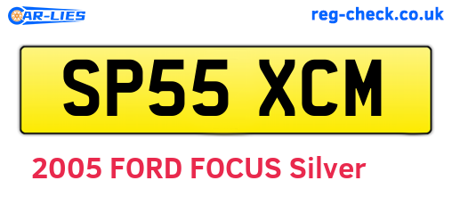SP55XCM are the vehicle registration plates.
