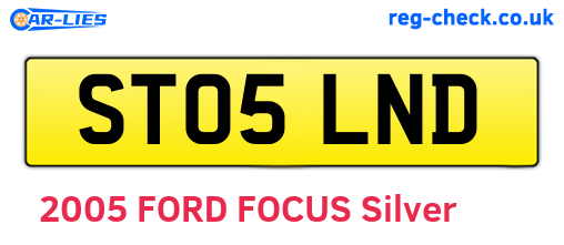 ST05LND are the vehicle registration plates.