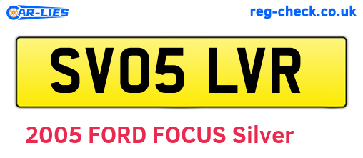 SV05LVR are the vehicle registration plates.