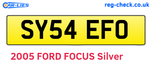 SY54EFO are the vehicle registration plates.