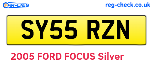 SY55RZN are the vehicle registration plates.