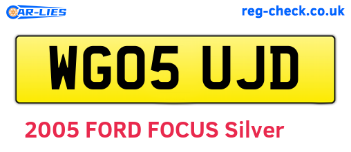 WG05UJD are the vehicle registration plates.