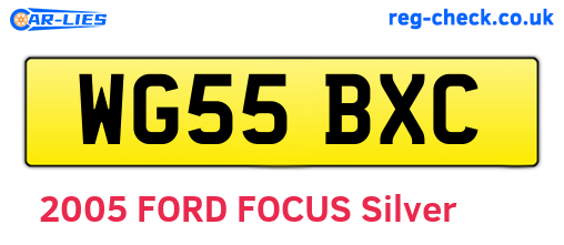 WG55BXC are the vehicle registration plates.