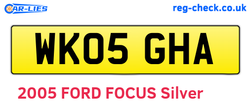 WK05GHA are the vehicle registration plates.