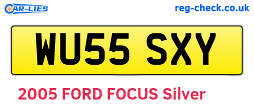WU55SXY are the vehicle registration plates.