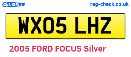 WX05LHZ are the vehicle registration plates.