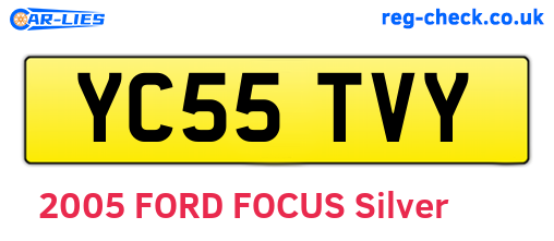 YC55TVY are the vehicle registration plates.